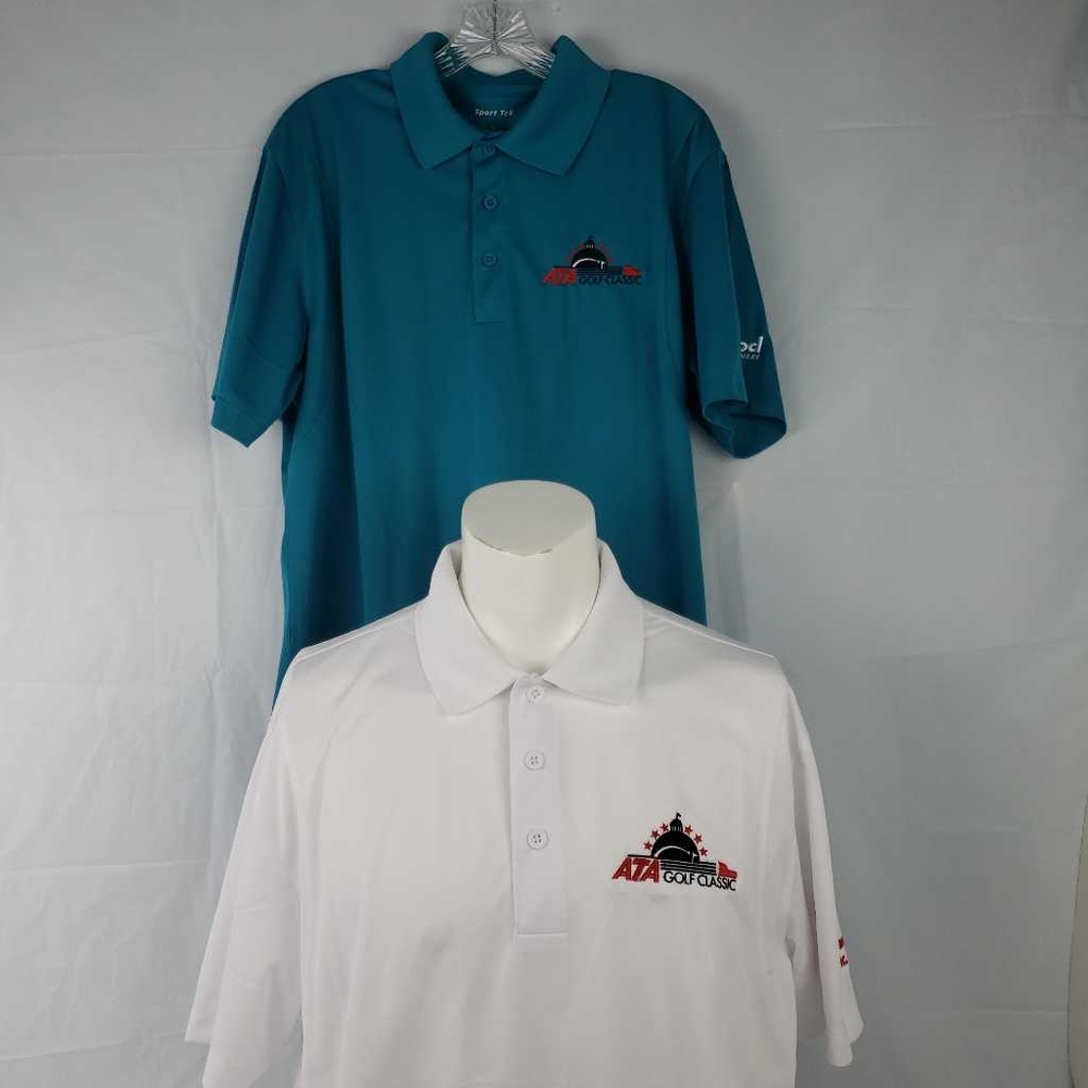 Sport-Tek Mens Lot of 2 ATA Golf Classic Polo Shir